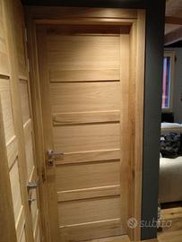 porta singola a 5 pannelli in rovere rustico