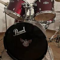 batteria pearl target + piatti Meinl + accessori