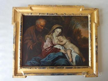 Splendido dipinto barocco antico, una piccola imma