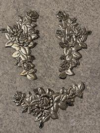 Fregio Floreale in Argento Lavorato