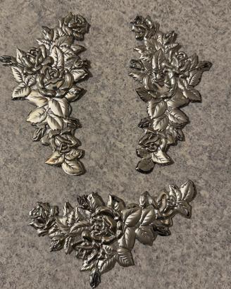 Fregio Floreale lavorato di colore Argento