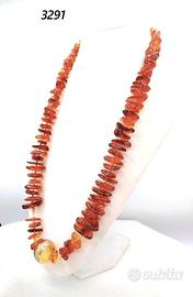 Collana AMBRA del Baltico e Vetro Murano vintage.