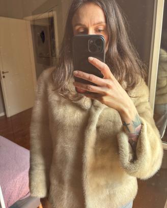 Pelliccia visone chiaro