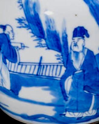 Lava pennelli con saggi letterati Kangxi Cina