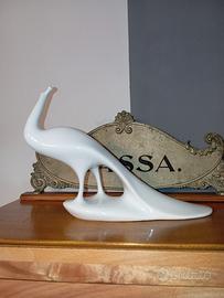 Royal Dux statuina vintage Pavone in ceramica  