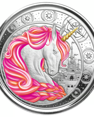 Ghana 2023 - 1 oz Ag Color - Unicorno "Jubilee"