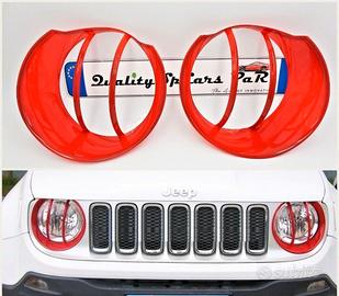Cover Fari Anteriori per Jeep Renegade ABS Rosso
