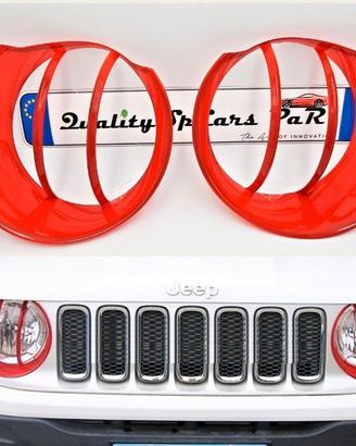 Cover Fari Anteriori per Jeep Renegade ABS Rosso