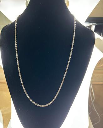 Collana Uomo in acciaio puro . Lunga 55 cm