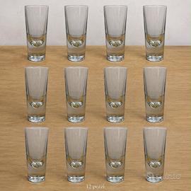 12 bicchieri alti da caffè freddo o liquore