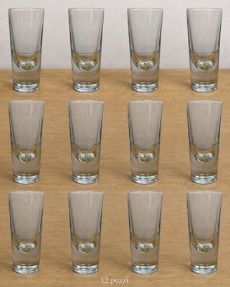 12 bicchieri alti da caffè freddo o liquore