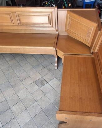 Giropanca + Tavolo + 3 sedie in rovere