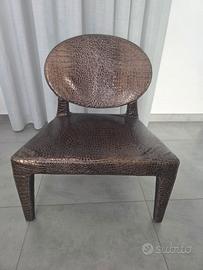 Sedia / Poltroncina di design LONGHI in pelle effe