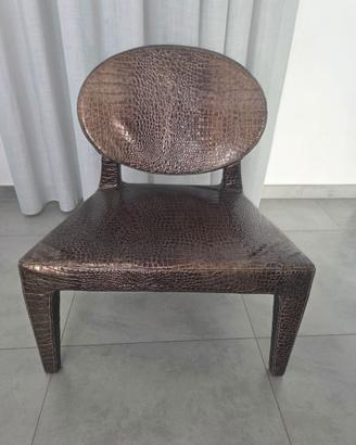 Sedia / Poltroncina di design LONGHI in pelle effe