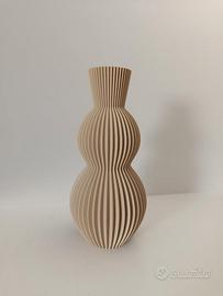 Vaso Decorativo Design Ondulato  a Coste Moderno