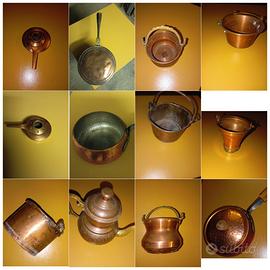 Oggetti in rame vintage