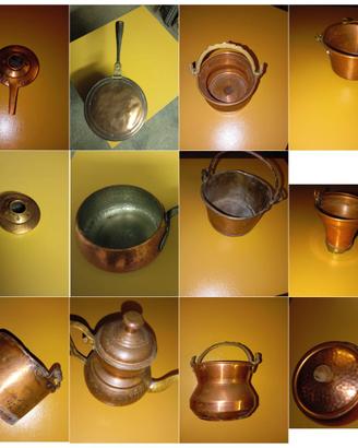 Oggetti in rame vintage