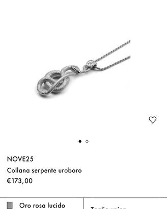 Nove25 Collana + Pendente serpente Uroboro