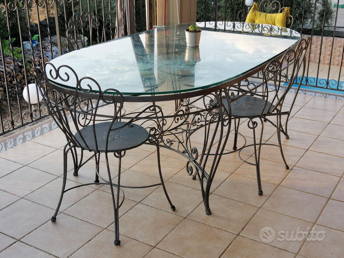 Sedie Tavolo In Ferro Vintage Tavolo Sedie Metallo Vintage Usate