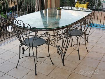 Tavoli Sedie Vintage Da Giardino Set Tavolo Allungabile E Sedie Da