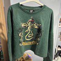 Felpa donna crop harry potter serpeverde taglia L