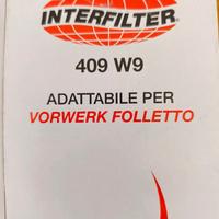8 sacchi per Vorwerk Folletto VK116, VK117