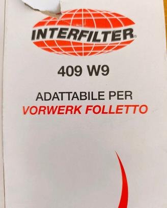 8 sacchi per Vorwerk Folletto VK116, VK117