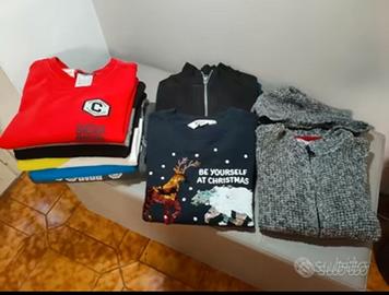 Felpe, maglioni e magliette bimbo 8/9 anni