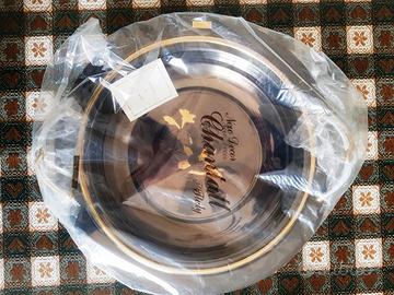 Vassoio vintage Chantall Acciaio Inox 18/10 e Oro