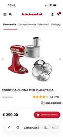 Accessorio per planetaria kitechenaid