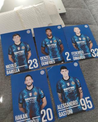 cartoline inter autografate 
