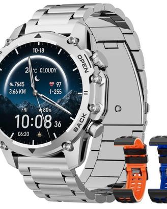 Smartwatch Uomo con Torcia, 1,52'' HD Orologio Sma