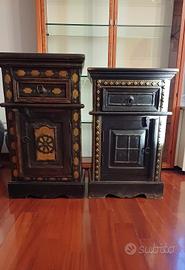 comodini  rustici in legno massello