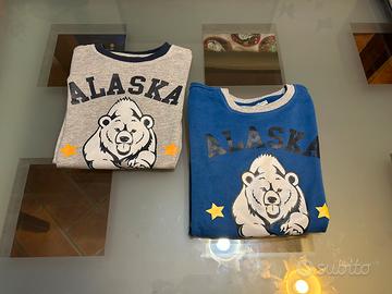 Lotto 2 Felpe Piazza Italia Alaska 8/9 anni