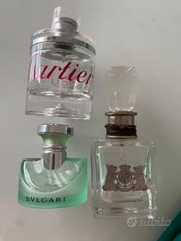 3 bottiglie profumo vuote