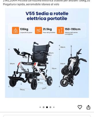 Sedia a rotelle elettrica NUOVA