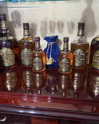 Bottiglie di wisky chivas varie misure