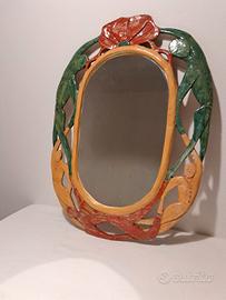 Specchio  e  lume  d'autore in ceramica