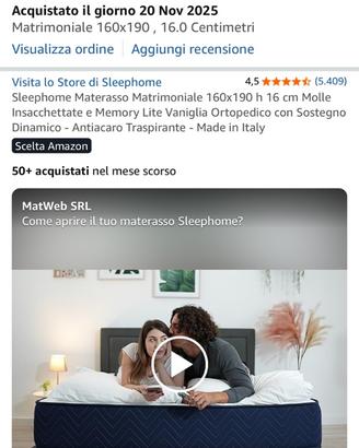 Materasso quasi nuovo