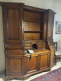 Mobile libreria/secretaire in legno stile classico