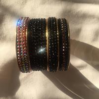 Bracciali bangle con cristalli