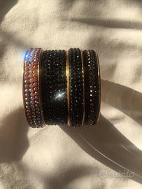 Bracciali bangle con cristalli