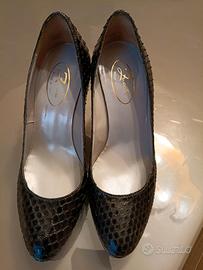 Scarpa donna in pitone colorato