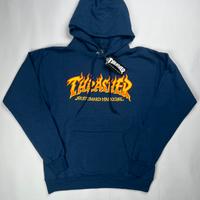 Felpa Thrasher Hoodie Fire Blu