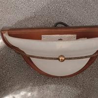 applique da parete mezzaluna in legno 