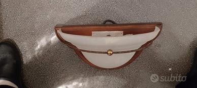 applique da parete mezzaluna in legno 