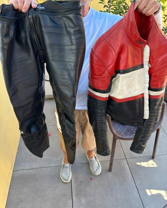 Giubbino e pantaloni moto