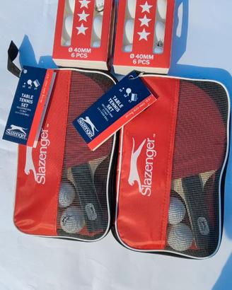 4 Racchetta ping pong slazenger completo piu 18