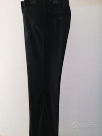 Pantaloni da uomo neri, 70% lana, taglia 48