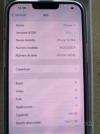 Iphone 14 Plus 128Gb come nuovo senza un segno